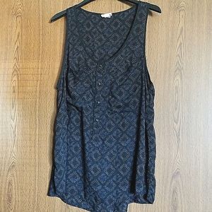 Converse One Star Black Blue Tank Top Size L